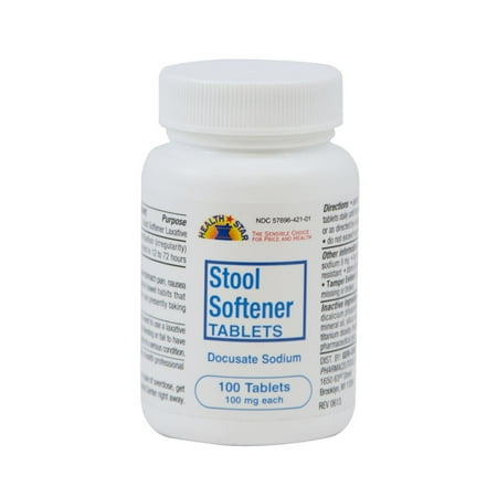 Healthstar Stool Softener Tablets 100 mg, 100 Tablets