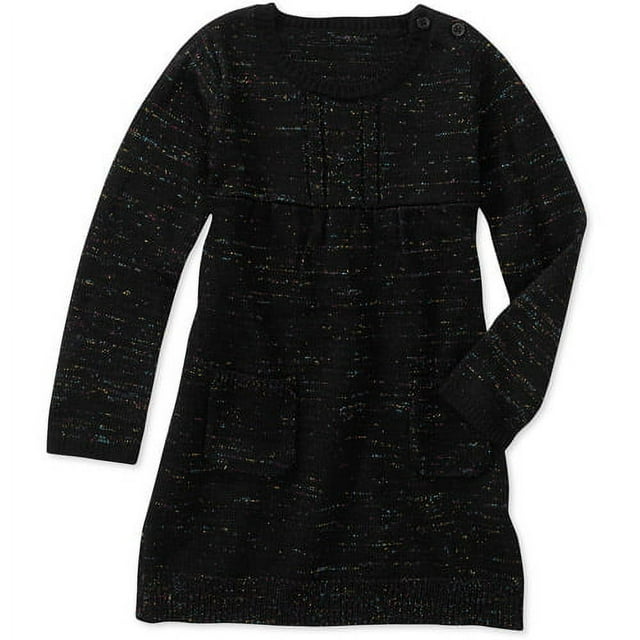 Healthtex Baby Girls' Black Lurex Sweate