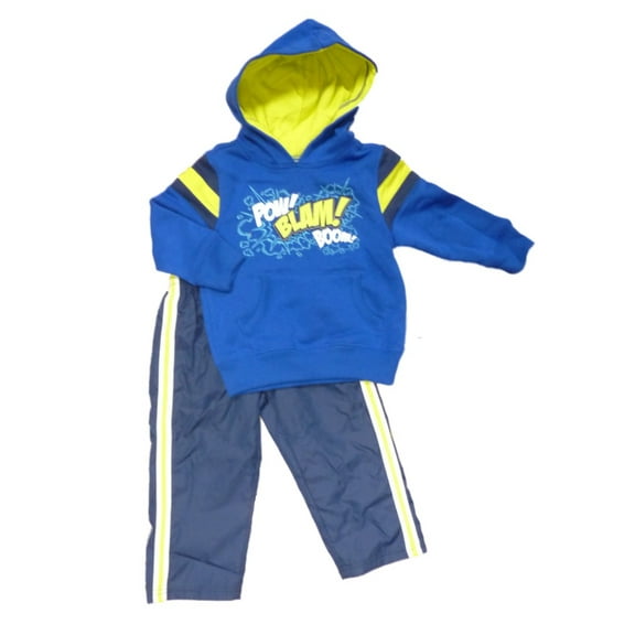 Healthtex Infant & Toddler Boys Pow Blam Boom Hoodie Jacket Track Pants Set 18m
