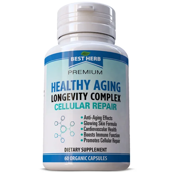 Healthy Aging Longevity Premium Cellular Supplement - 60 Capsule Pills