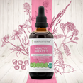 thumbnail image 1 of Organic Healthy Breast Alcohol-FREE Extract, Tincture, Glycerite Burdock, Vitex, Wild Yam, Red Clover, Chamomile, Yarrow. Healthy Breast Formula 4 oz, 1 of 9