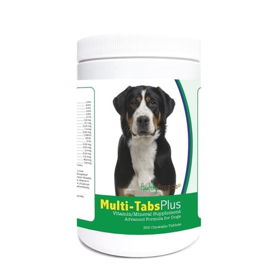 Healthy Breeds 840235122401 Greater Swiss Mountain Dog Multi-Tabs Plus Chewable Tablets - 365 Count