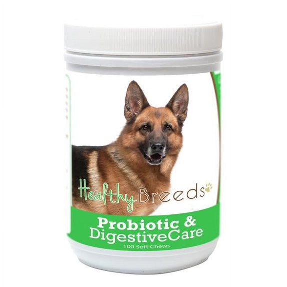 Healthy Breeds 840235165378 German Shepherd Probiotic & Digestive Care Soft Chews for Dogs