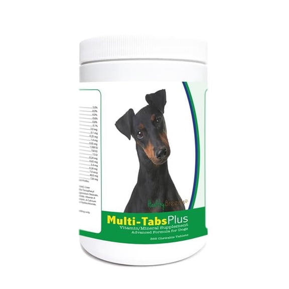 Healthy Breeds 840235173489 Manchester Terrier Multi-Tabs Plus Chewable Tablets - 365 Count