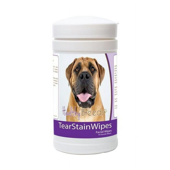 Healthy Breeds 840235178057 Boerboel Tear Stain Wipes - 70 Count