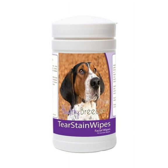 Healthy Breeds 840235179153 Treeing Walker Coonhound Tear Stain Wipes - 70 Count