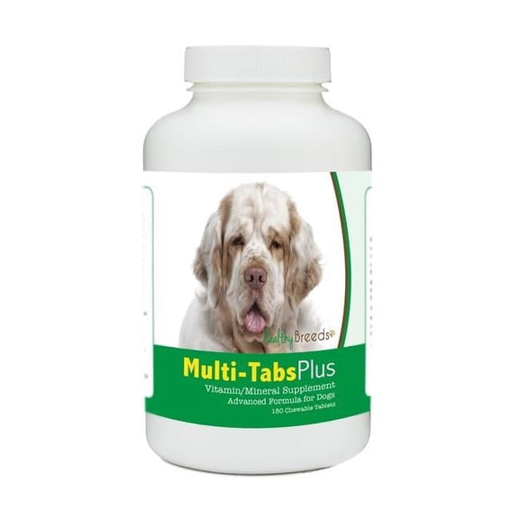 Healthy Breeds 840235182429 Clumber Spaniel Multi-Tabs Plus Chewable Tablets - 180 Count
