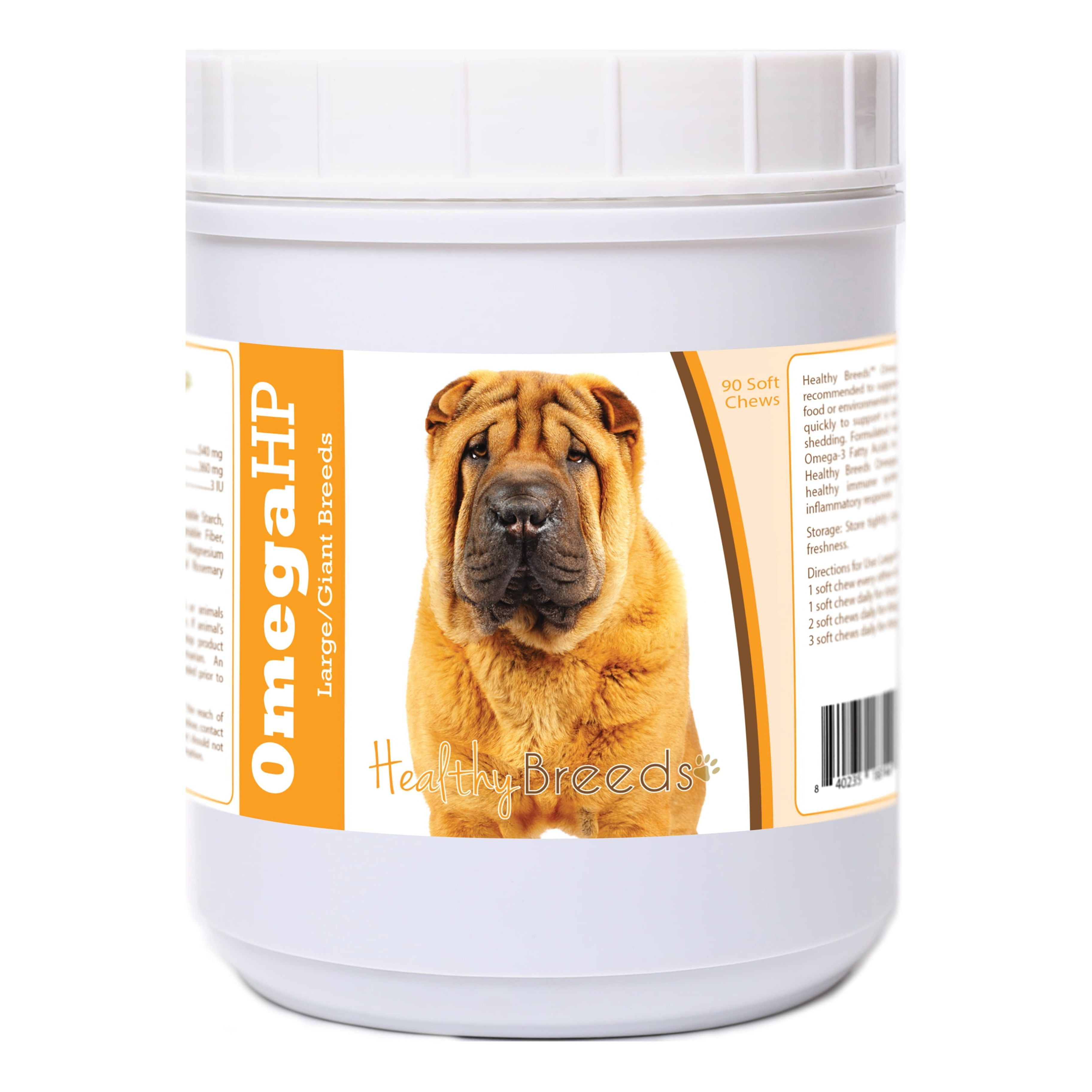 Healthy Breeds Chinese Shar Pei Omega HP Fatty Acid Skin and Coat Support Soft Chews