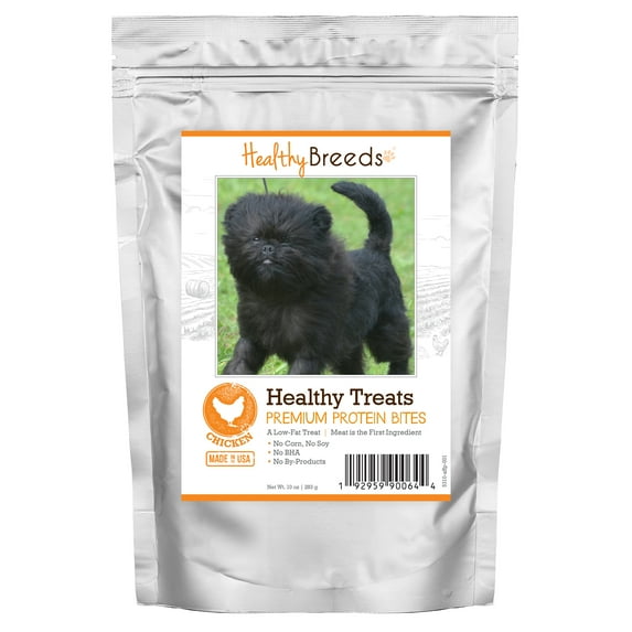 Healthy Breeds Affenpinscher Healthy Treats Premium Protein Bites Chicken Dog Treats 10 oz