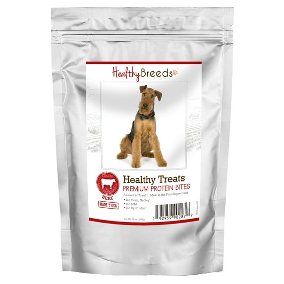 Healthy Breeds Airedale Terrier Healthy Treats Premium Protein Bites Beef 10 oz