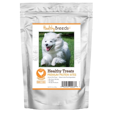 Healthy Breeds American Eskimo Dog Healthy Treats Premium Protein Bites Chicken Dog Treats 10 oz