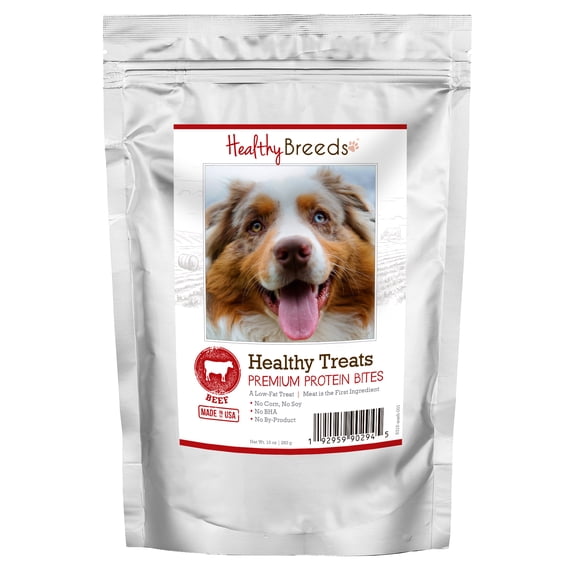 Healthy Breeds Australian Shepherd Healthy Treats Premium Protein Bites Beef 10 oz