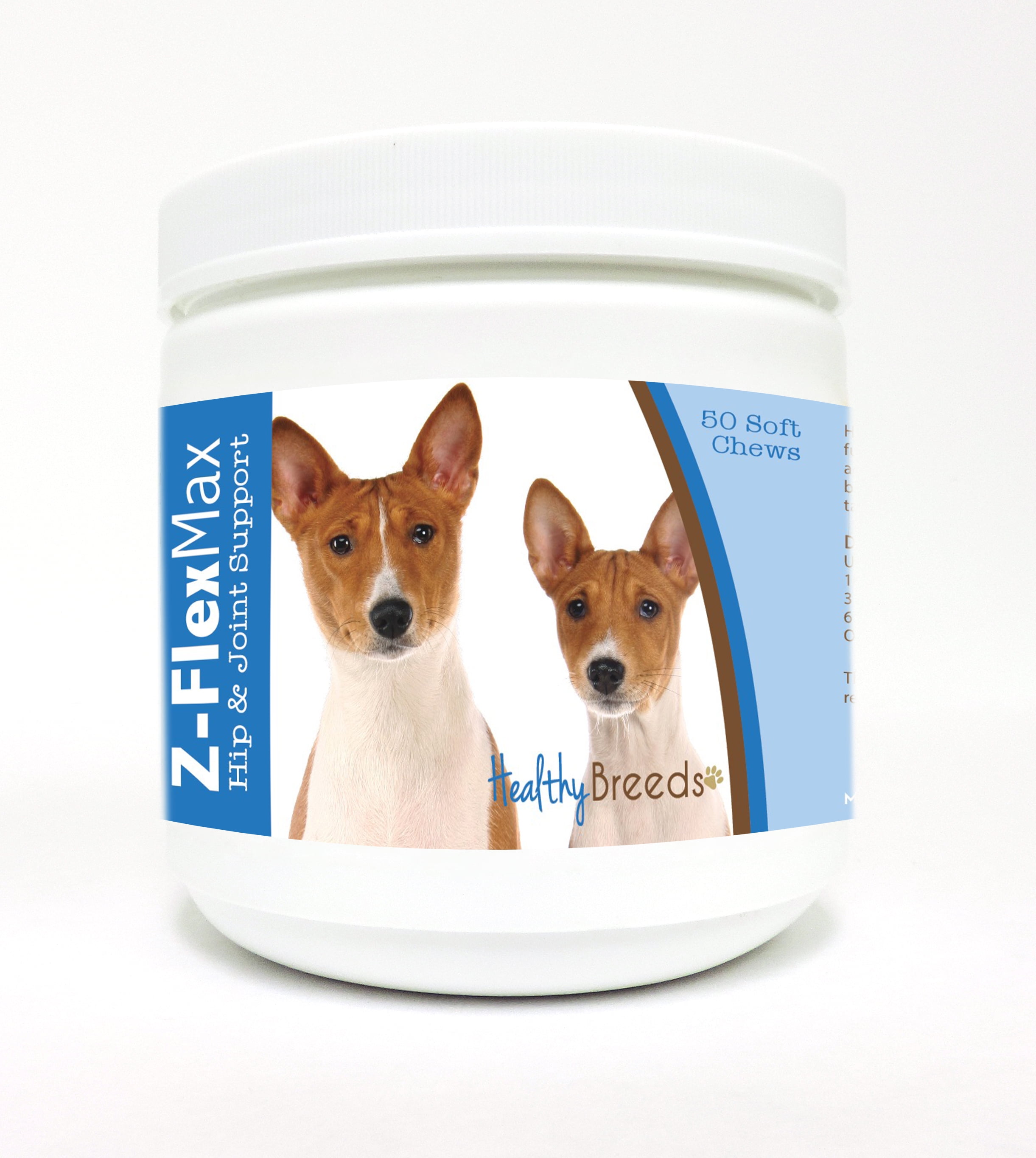 Healthy Breeds Basenji Z-Flex Max Dog Hip & Joint, Arthritis Support Soft Chews 50 Count