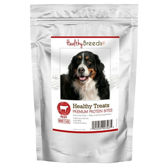 Healthy Breeds Bernese Mountain Dog Healthy Treats Premium Protein Bites Beef 10 oz