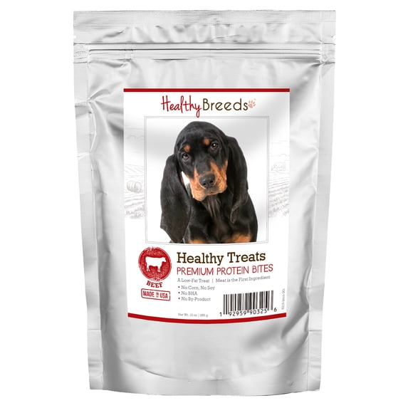 Healthy Breeds Black and Tan Coonhound Healthy Treats Premium Protein Bites Beef 10 oz