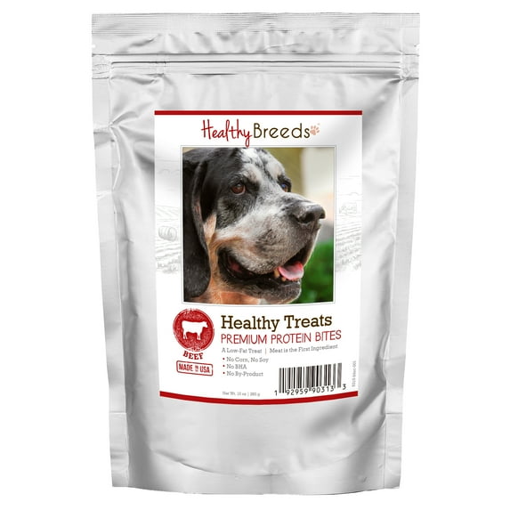 Healthy Breeds Bluetick Coonhound Healthy Treats Premium Protein Bites Beef 10 oz