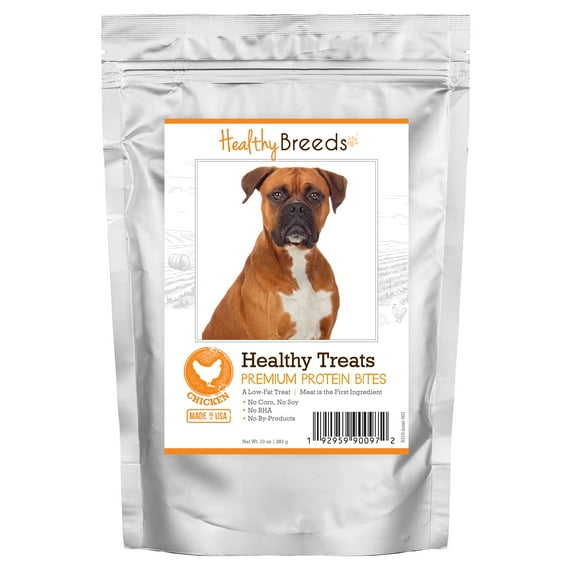 Healthy Breeds Boxer Healthy Treats Premium Protein Bites Chicken Dog Treats 10 oz