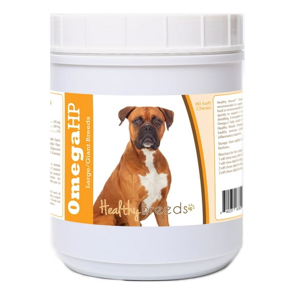 Healthy Breeds Boxer Omega HP Fatty Acid Skin and Coat Support Soft Chews