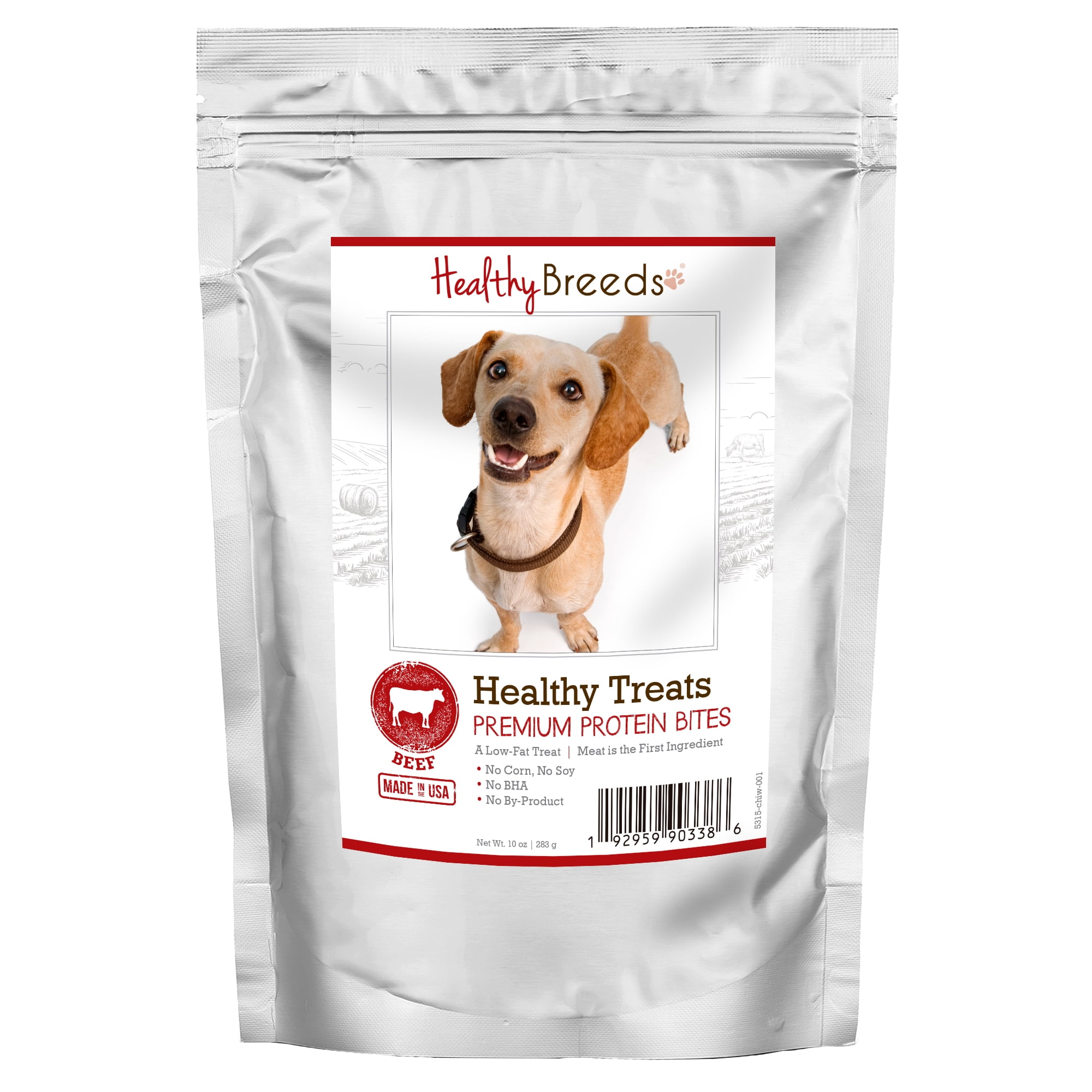 Healthy Breeds Chiweenie Healthy Treats Premium Protein Bites Beef 10 oz