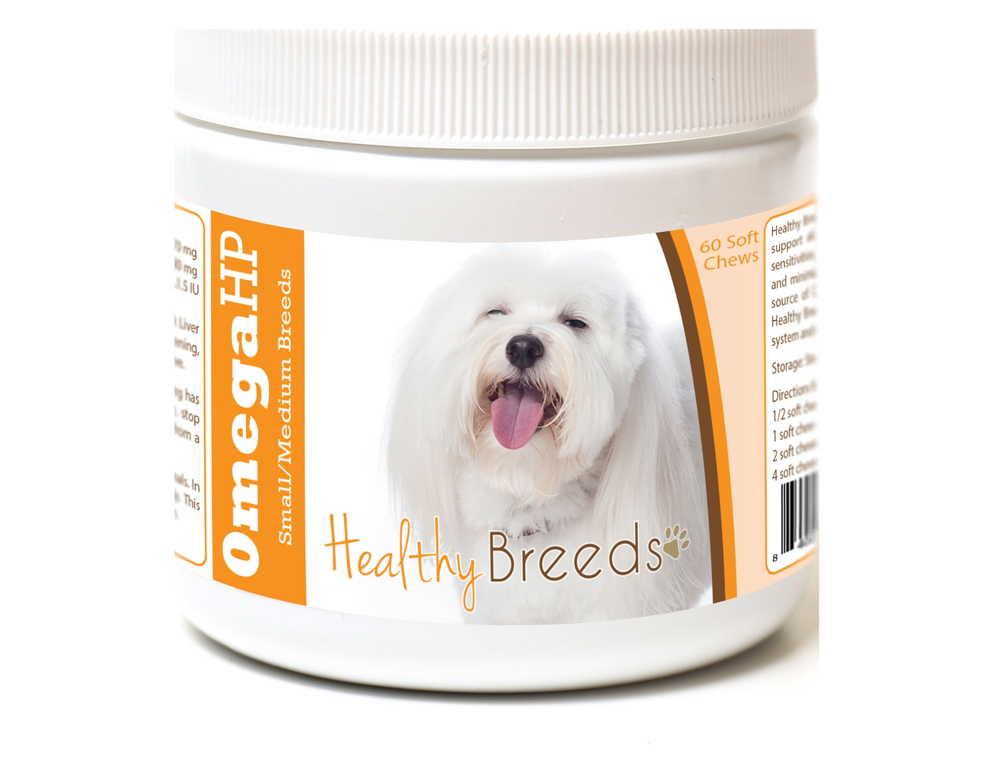 Healthy Breeds Coton de Tulear Omega HP Fatty Acid Skin and Coat Support Soft Chews