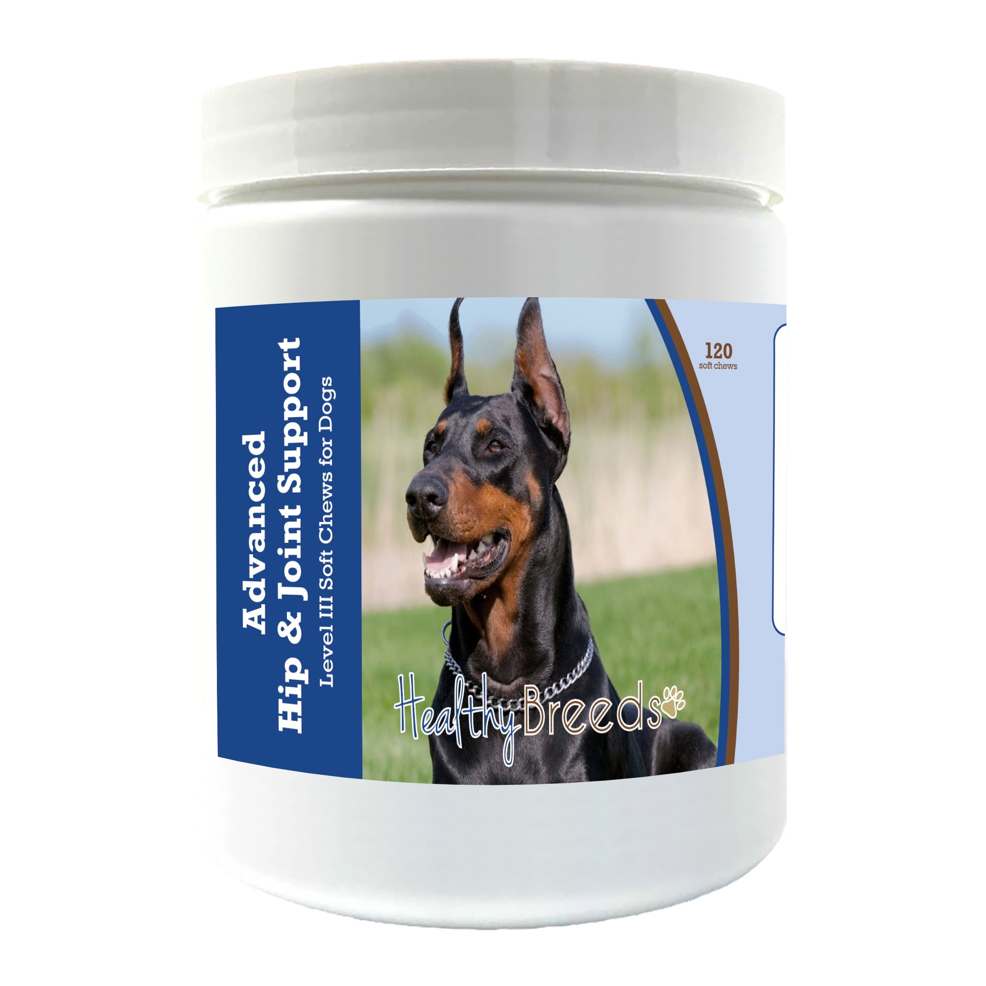 Healthy Breeds Doberman Pinscher Advanced Hip & Joint Support Level III Soft Chews for Dogs 120 Count