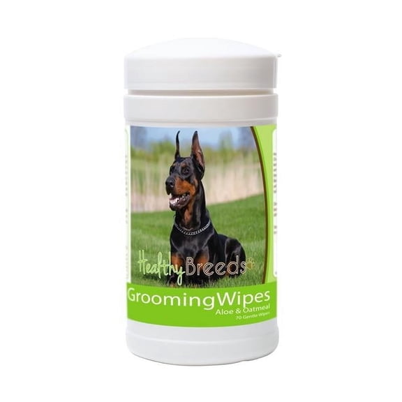 Healthy Breeds Doberman Pinscher Grooming Wipes 70 Count