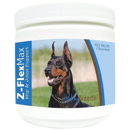 Healthy Breeds Doberman Pinscher Z-Flex Max Dog Hip & Joint Supplement Soft Chews 50 Count