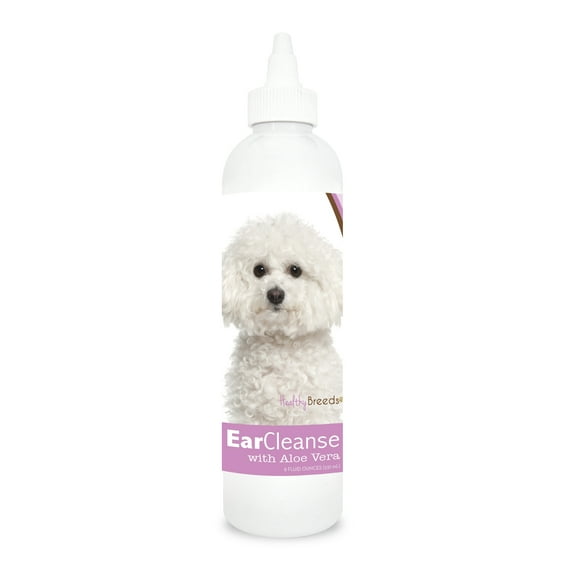Healthy Breeds Dog Ear Cleanse with Aloe Vera for Bichon Frise, Sweat Pea and Vanilla 8 oz