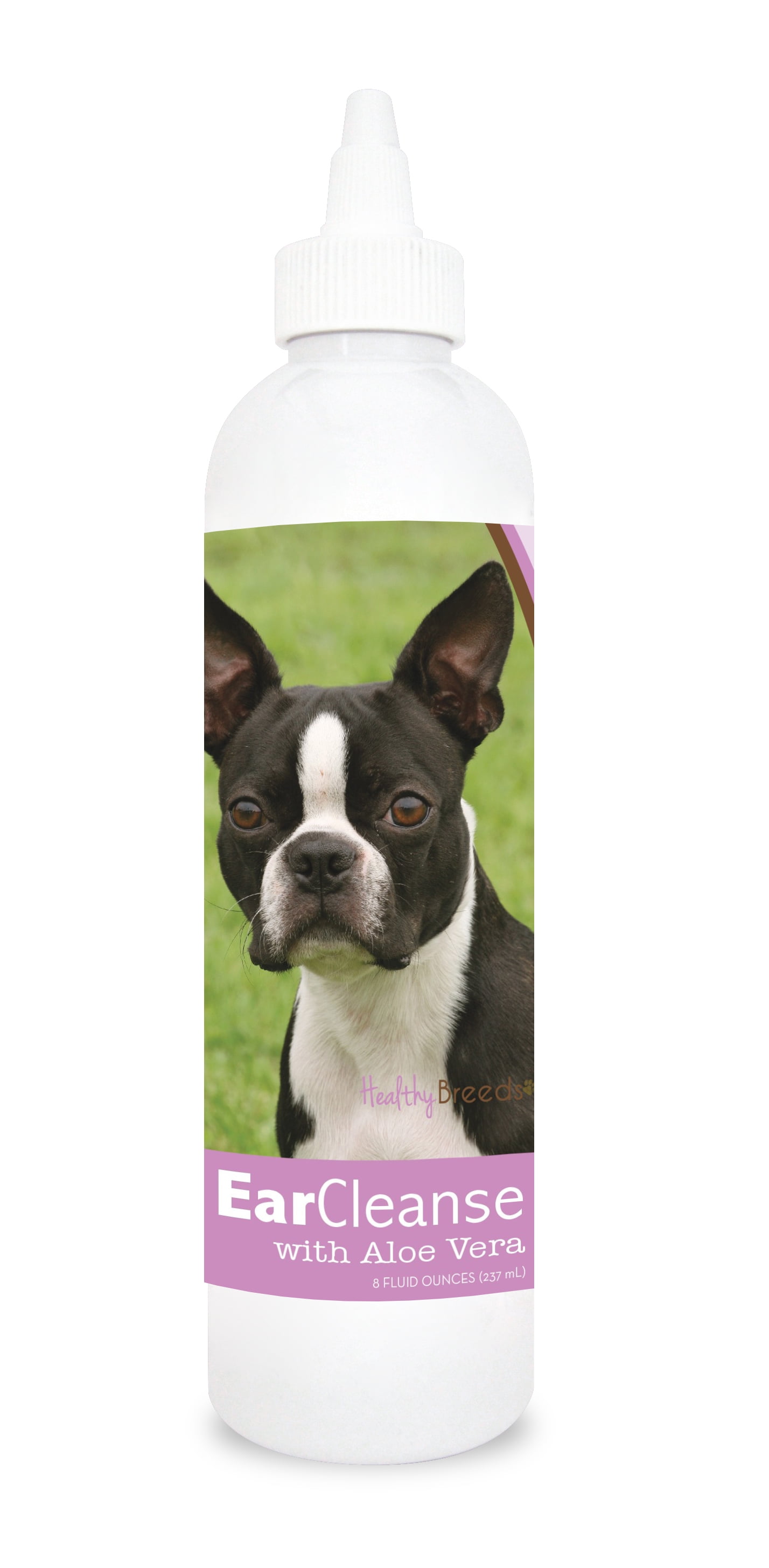 Healthy Breeds Dog Ear Cleanse with Aloe Vera for Boston Terrier, Sweat Pea and Vanilla 8 oz