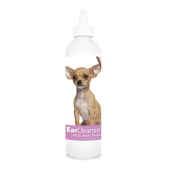Healthy Breeds Dog Ear Cleanse with Aloe Vera for Chihuahua, Sweat Pea and Vanilla 8 oz