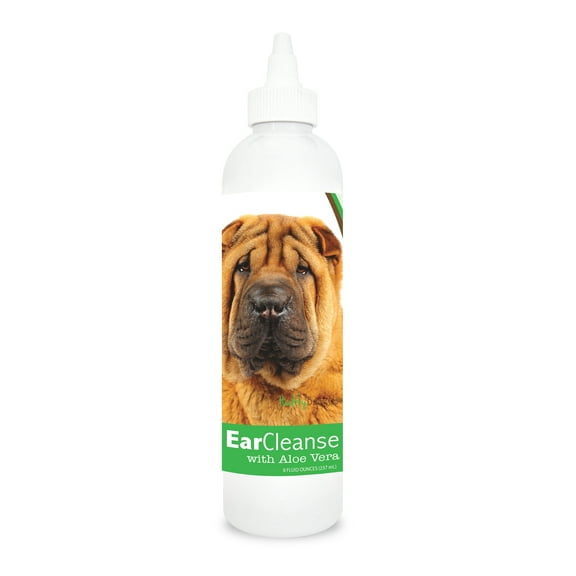 Healthy Breeds Dog Ear Cleanse with Aloe Vera for Chinese Shar Pei, Cucumber Melon Scent 8 oz