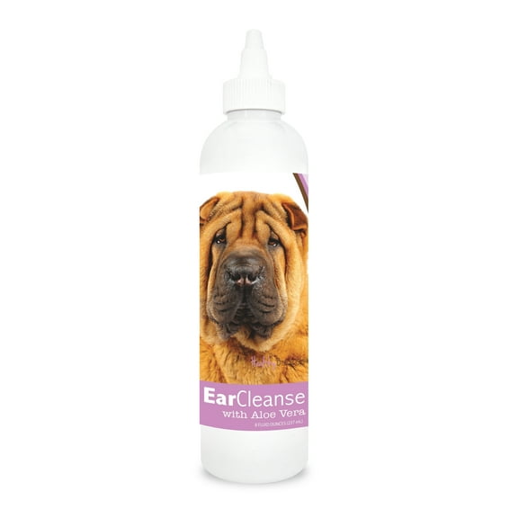 Healthy Breeds Dog Ear Cleanse with Aloe Vera for Chinese Shar Pei, Sweat Pea and Vanilla 8 oz