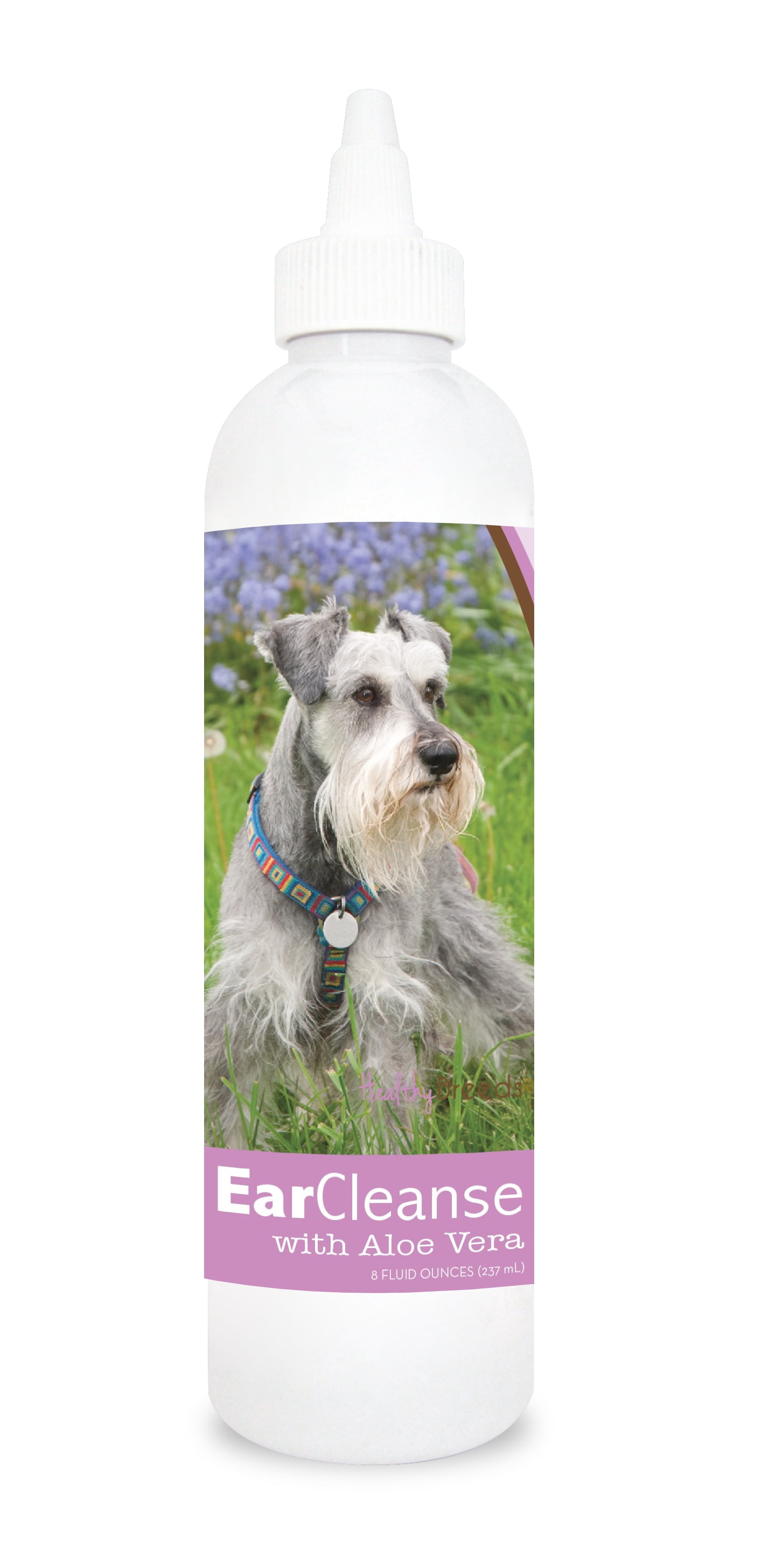 Healthy Breeds Dog Ear Cleanse with Aloe Vera for Miniature Schnauzer, Sweat Pea and Vanilla 8 oz