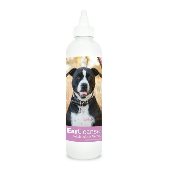 Healthy Breeds Dog Ear Cleanse with Aloe Vera for Pit Bull, Sweat Pea and Vanilla 8 oz