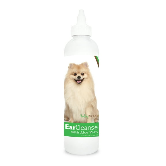 Healthy Breeds Dog Ear Cleanse with Aloe Vera for Pomeranian, Cucumber Melon Scent 8 oz
