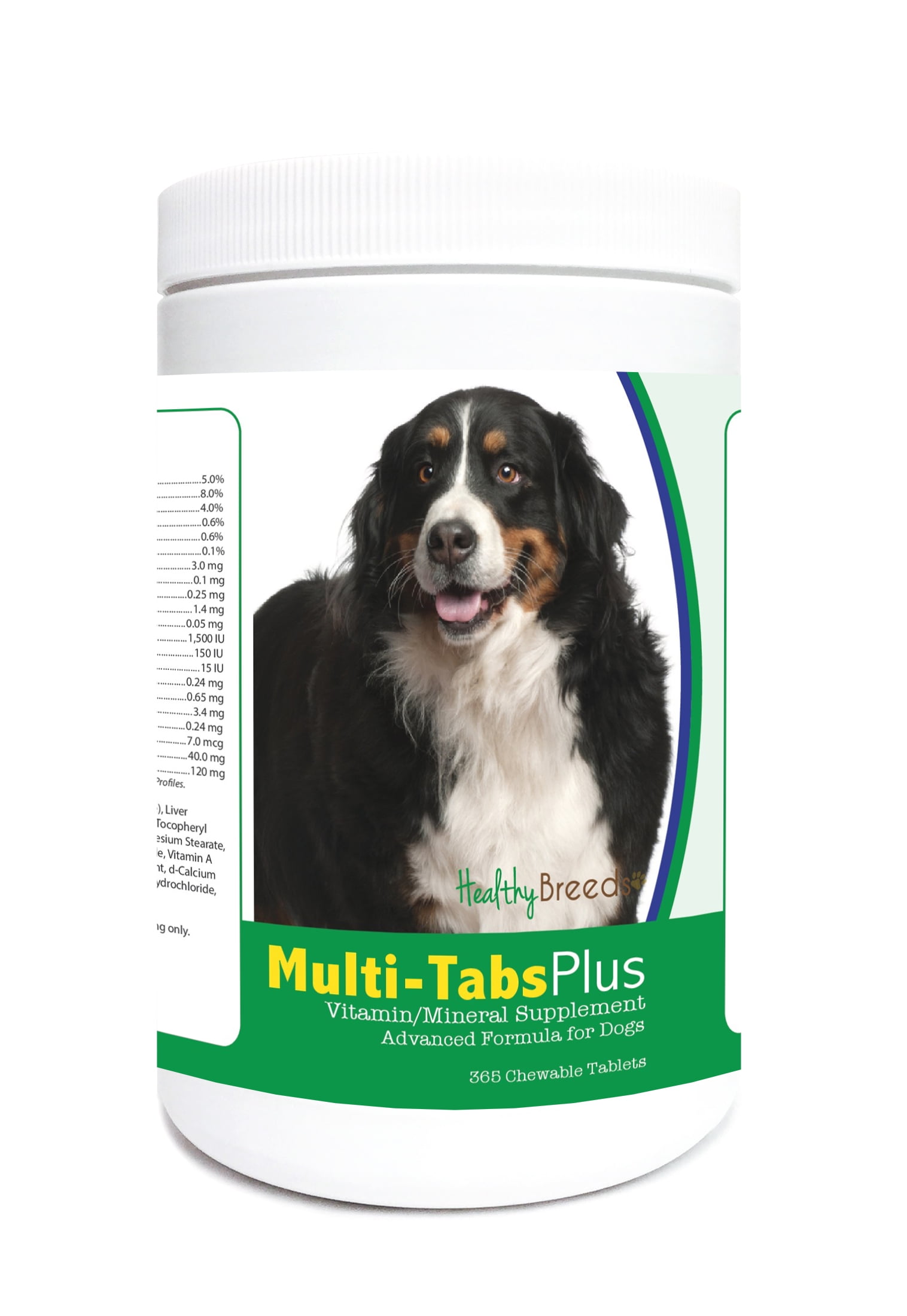 Healthy Breeds Dog Multi-Tab Vitamin and Mineral Supplement for Bernese Mountain Dog, 365 Chews