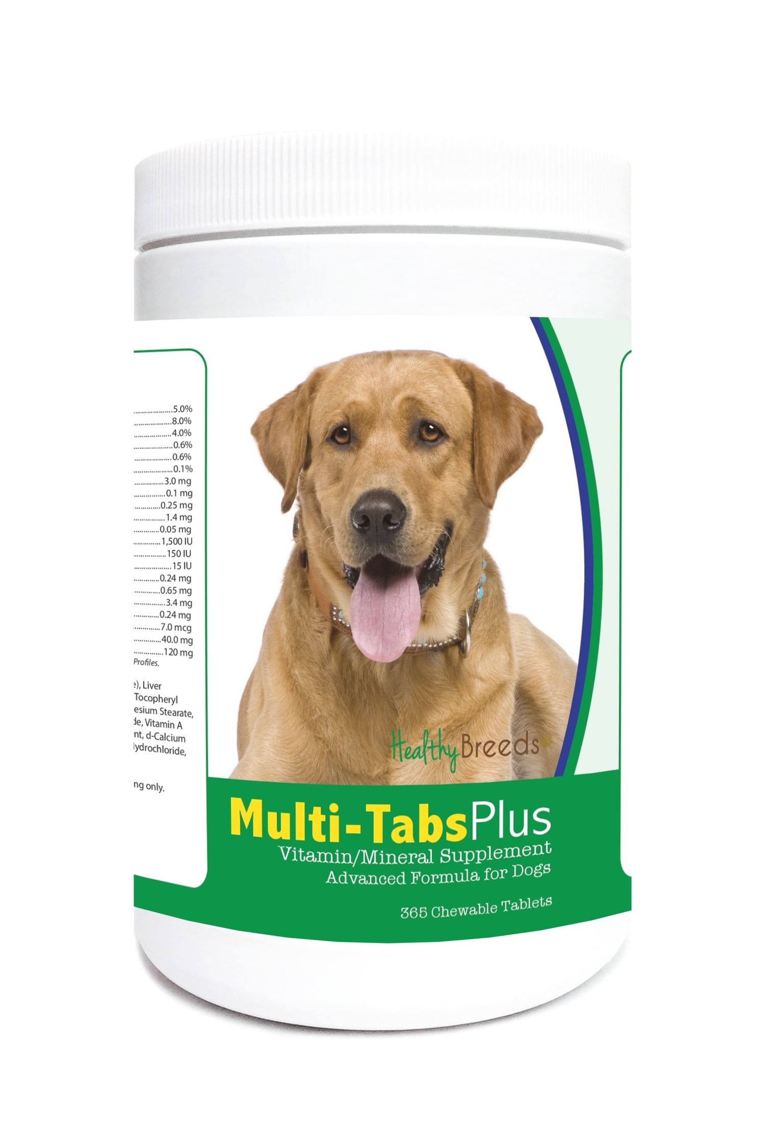 Healthy Breeds Dog Multi-Tab Vitamin and Mineral Supplement for Labrador Retriever, 365 Chews