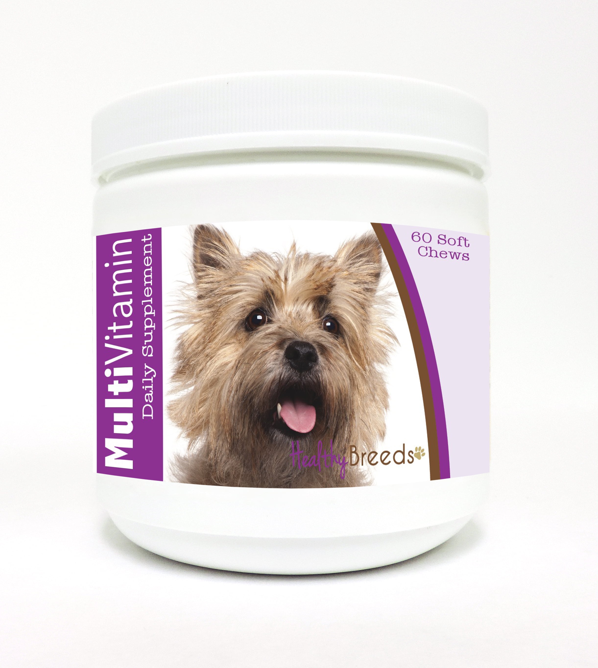 Healthy Breeds Dog Multi-Vitamin Soft Chew for Cairn Terrier, Daily Vitamin and Mineral Supplement, 60 Count