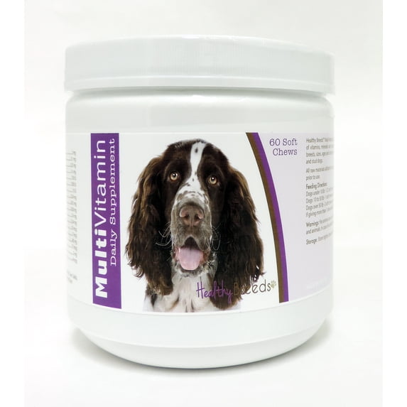Healthy Breeds Dog Multi-Vitamin Soft Chew for English Springer Spaniel, Daily Vitamin and Mineral Supplement, 60 Count
