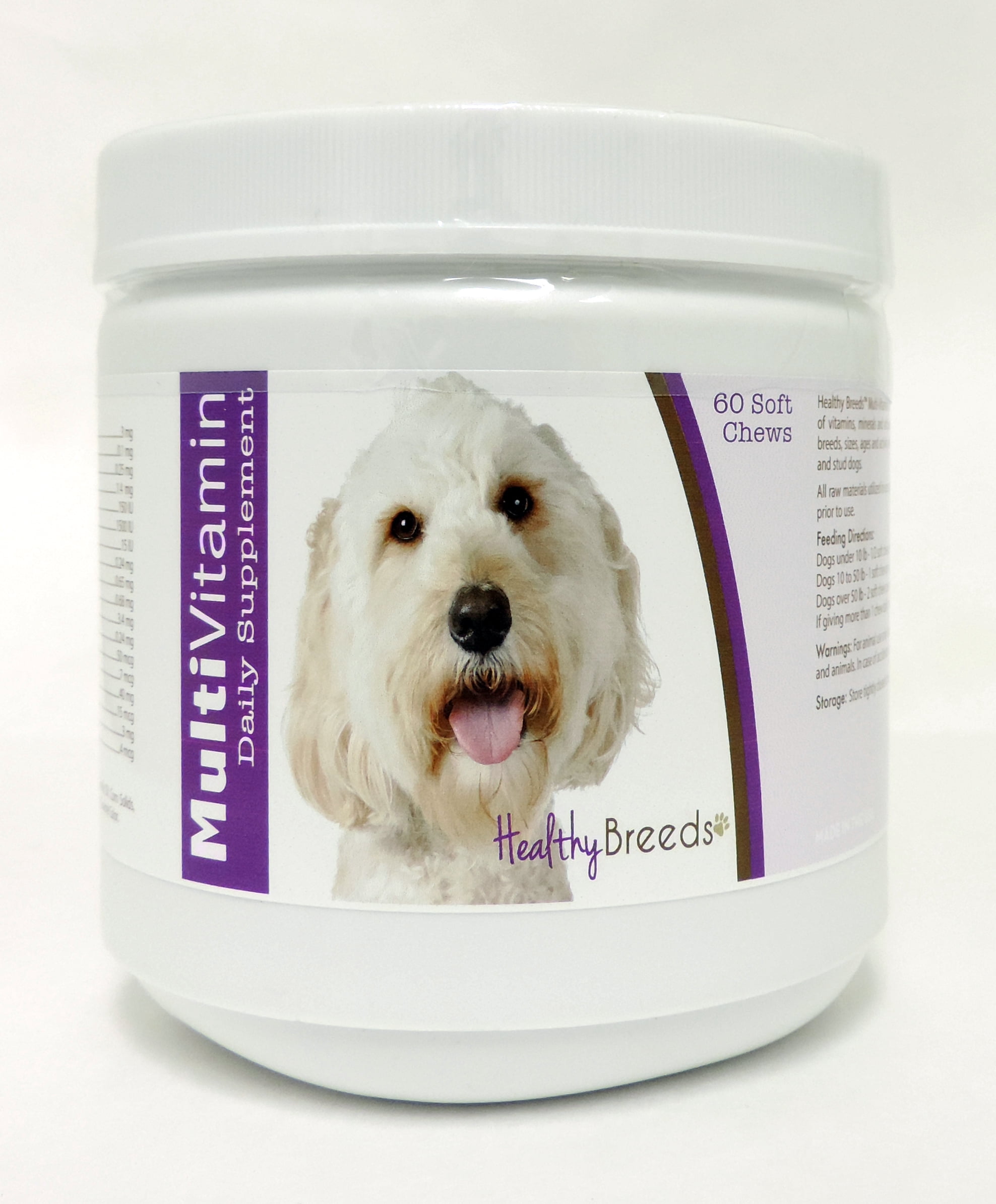 Healthy Breeds Dog Multi-Vitamin Soft Chew for Labradoodle, Daily Vitamin and Mineral Supplement, 60 Count