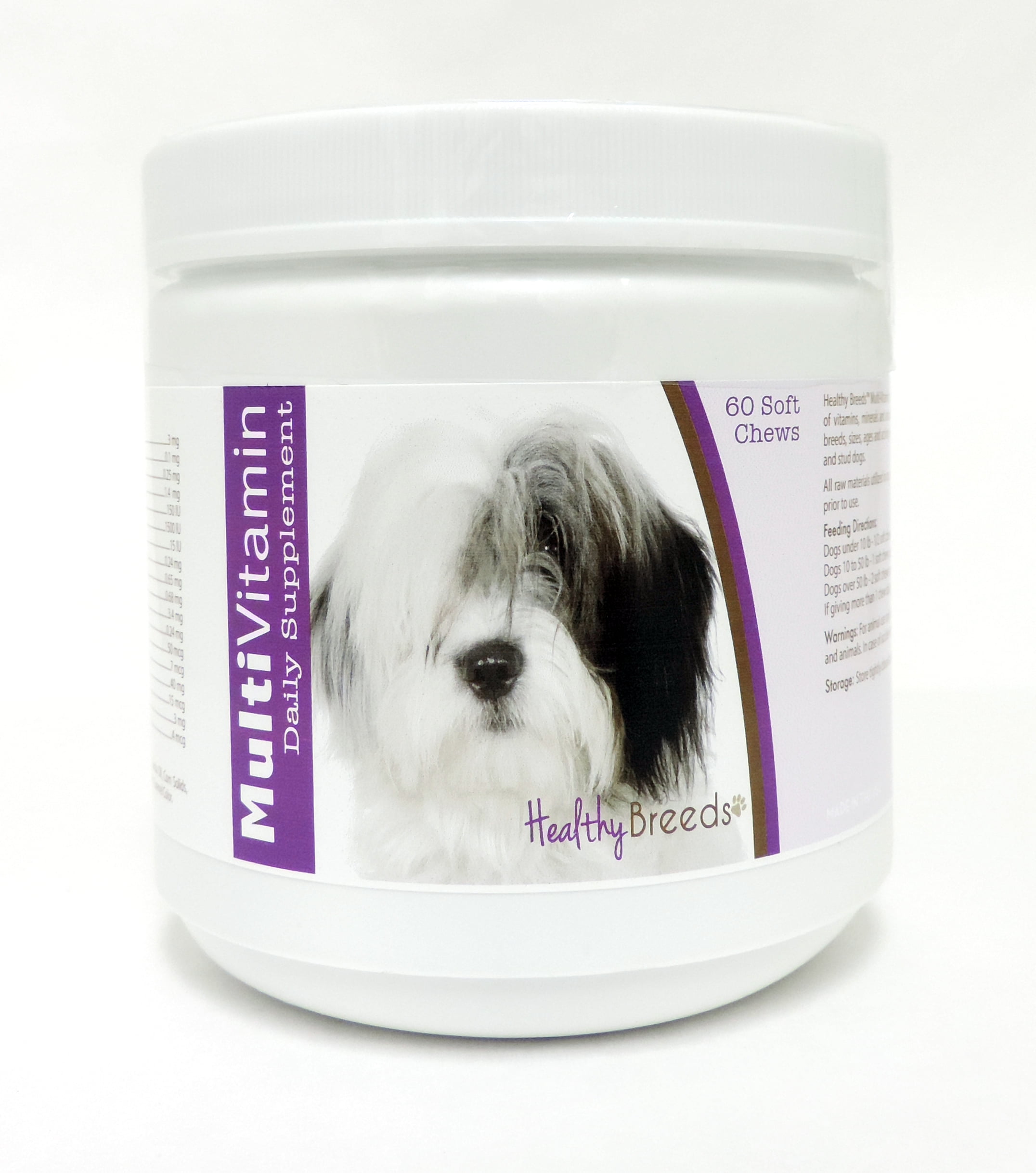 Healthy Breeds Dog Multi-Vitamin Soft Chew for Old English Sheepdog, Daily Vitamin and Mineral Supplement, 60 Count