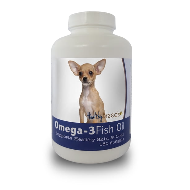 Healthy Breeds Dog Omega3 Fish Oil Softgels for Chihuahua, 180 Count