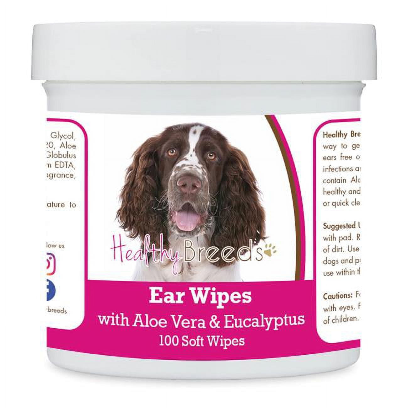 Healthy Breeds English Springer Spaniel Ear Cleaning Wipes with Aloe