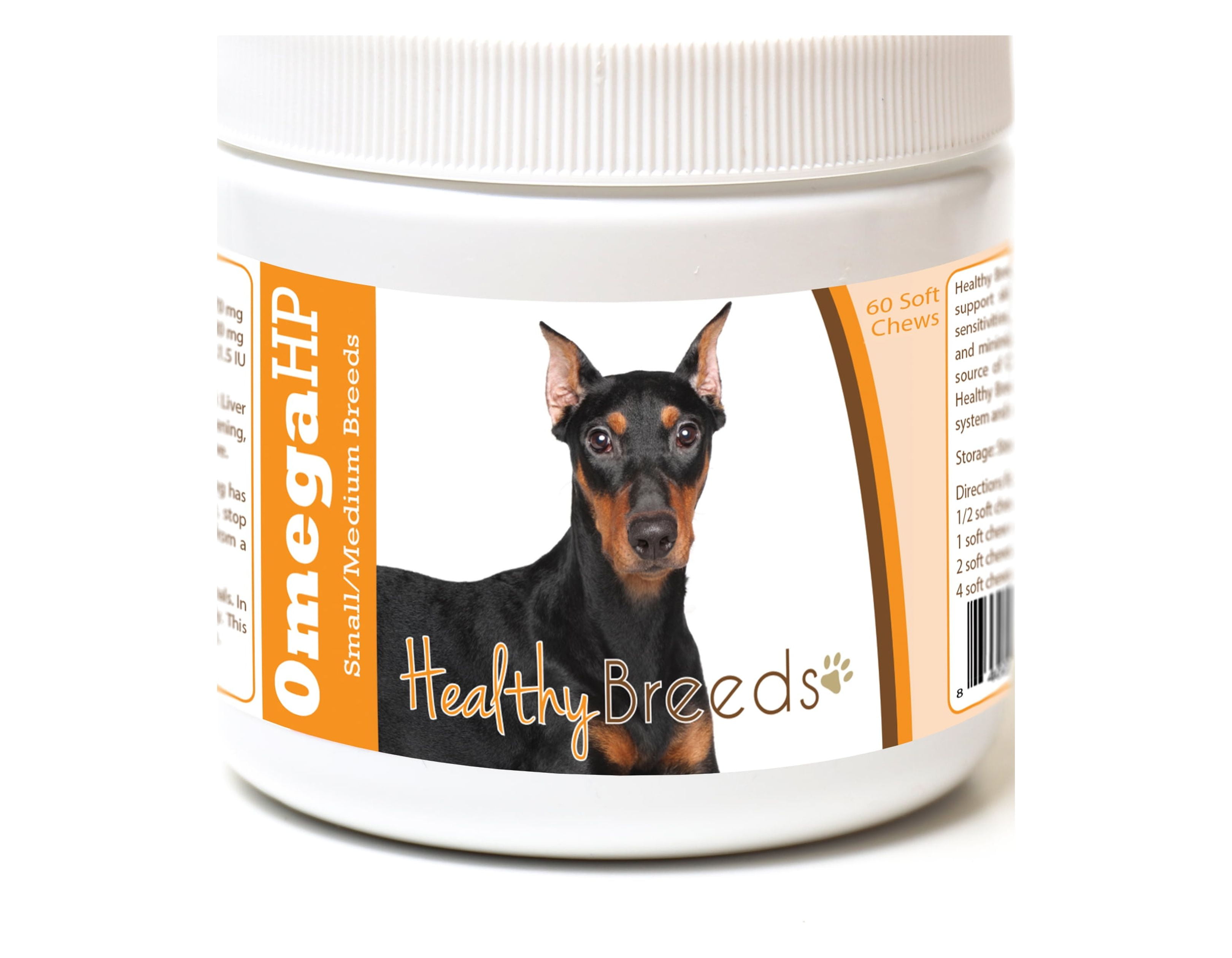 Healthy Breeds German Pinscher Omega HP Fatty Acid Skin and Coat Support Soft Chews