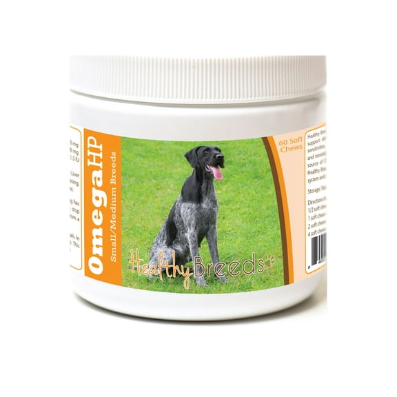 Healthy Breeds German Wirehaired Pointer Omega HP Fatty Acid Skin and Coat Support Soft Chews