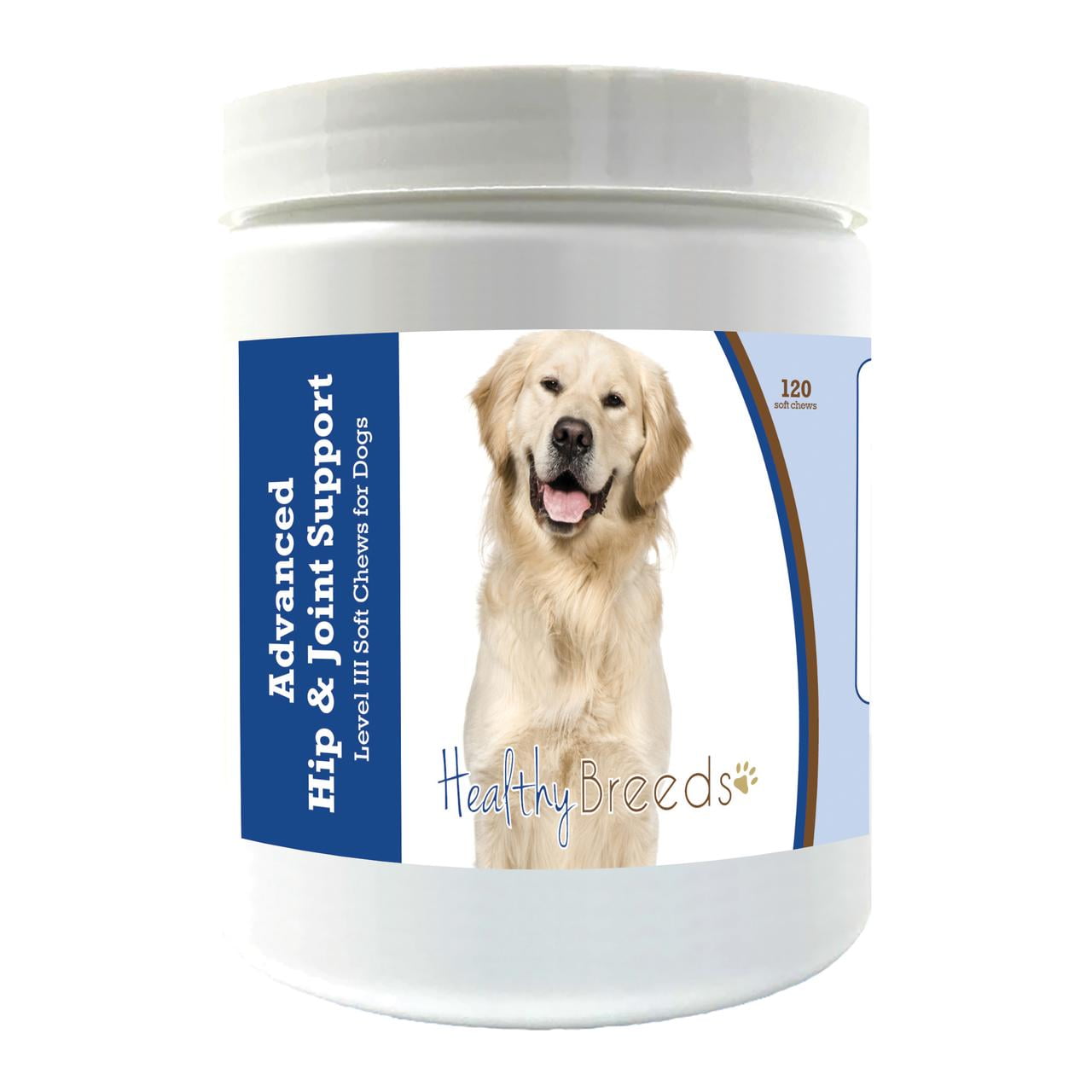 Healthy Breeds Golden Retriever Advanced Hip & Joint Support Level III Soft Chews for Dogs 120