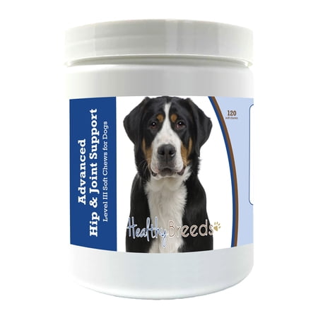Healthy Breeds Greater Swiss Mountain Dog Advanced Hip & Joint Support Level III Soft Chews for Dogs 120 Count