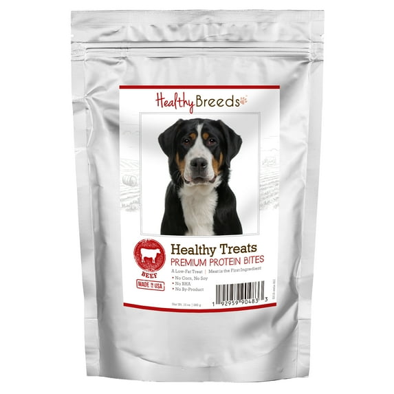 Healthy Breeds Greater Swiss Mountain Dog Healthy Treats Premium Protein Bites Beef 10 oz
