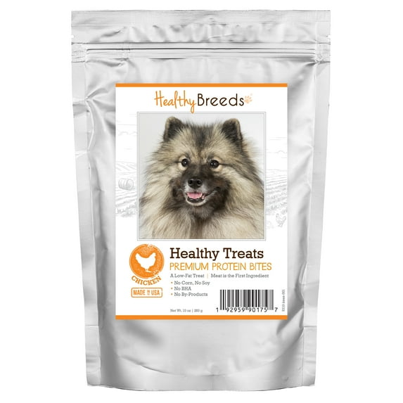 Healthy Breeds Keeshonden Healthy Treats Premium Protein Bites Chicken Dog Treats 10 oz
