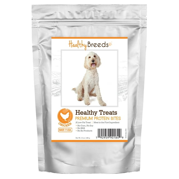 Healthy Breeds Labradoodle Healthy Treats Premium Protein Bites Chicken Dog Treats 10 oz